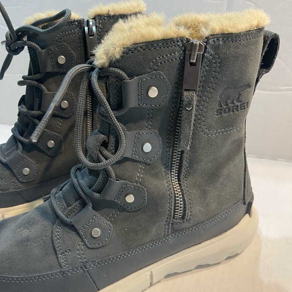 SOREL EXPLORER II JOAN DUAL ZIP WATERPROOF BOOTS - Picture 3 of 6